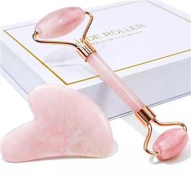 Valjak od kristalnog žada od ametista i set Gua Sha