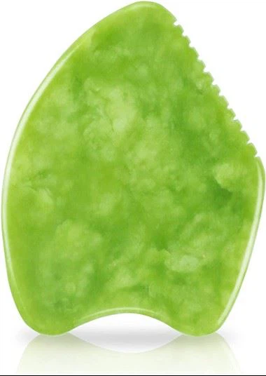 Natural Jade Comb Edge Gua Sha Scrading Alats Alats