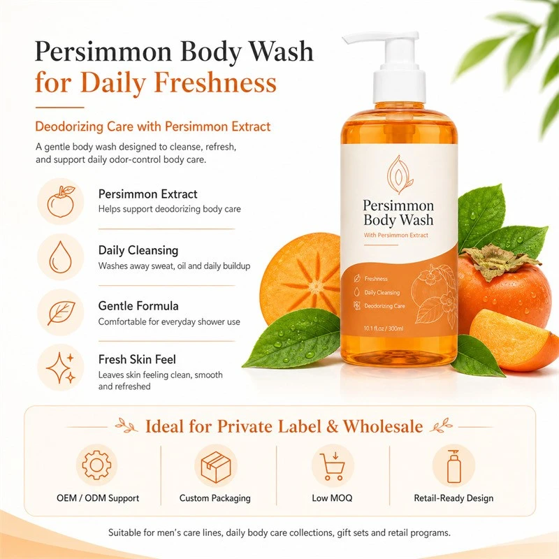 Custom Persimmon Body Wash For Deodorizing Body Care Brands suppliers